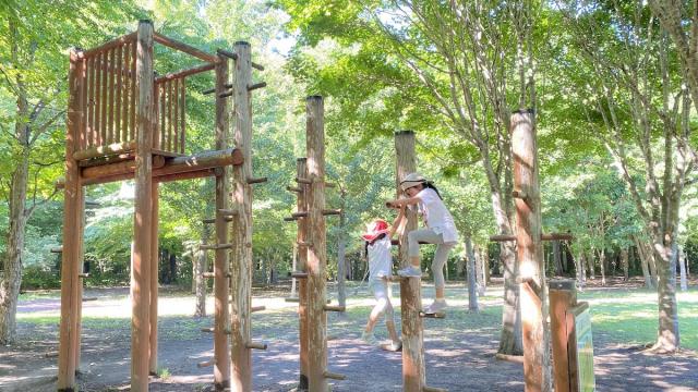 安平鹿公園キャンプ場　アスレチック遊具