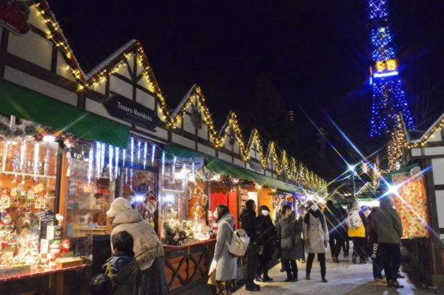 ミュンヘンクリスマス市会場内イルミネーション