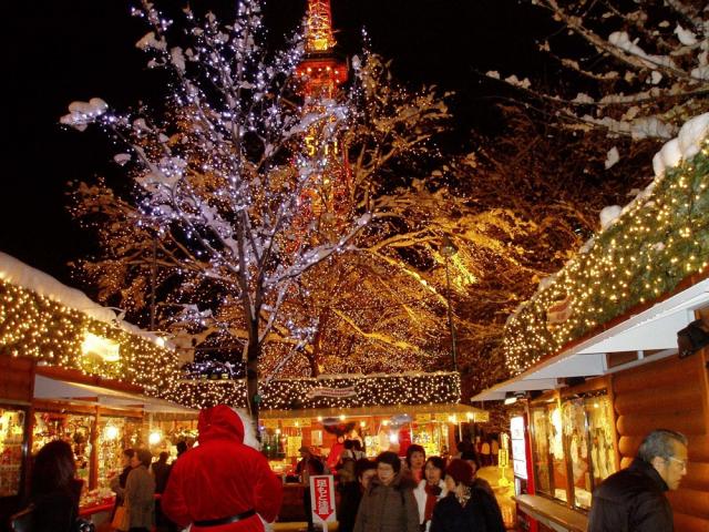 ミュンヘンクリスマス市とテレビ塔