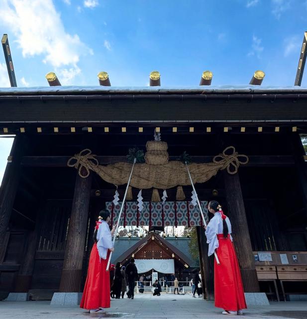 北海道神宮　すす払い